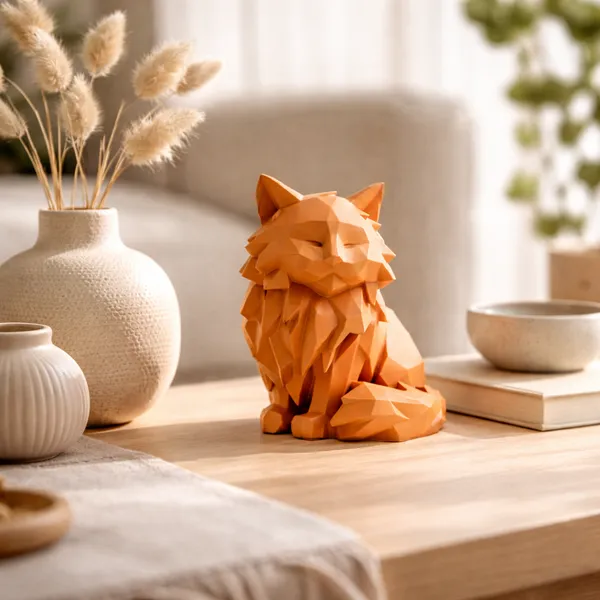 Modern_Geometric_Sitting_Cat_Figurine_Sophisticated_Feline_Home_Decor_Orange
