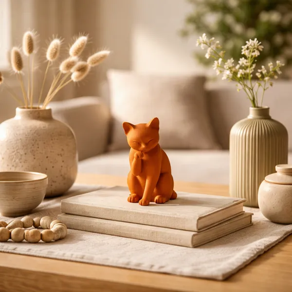 Minimalist_Cat_Figurine_Decorative_Desk_Shelf_Accent_Orange