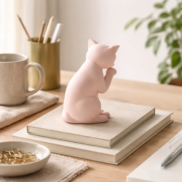 Minimalist_Cat_Figurine_Decorative_Desk_Shelf_Accent_Pink