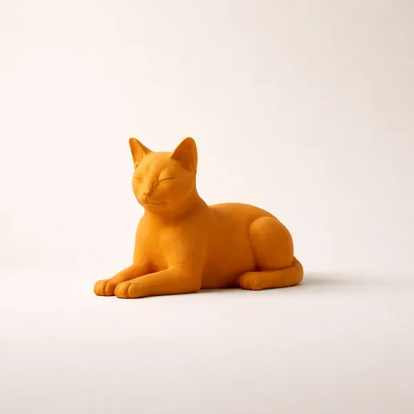 Minimalist_Reclining_Cat_Figurine_Modern_Decorative_Sculpture_For_Home_Desk_Orange