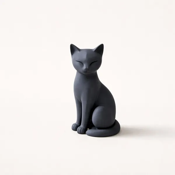 Minimalist_Cat_Figurine_Modern_Desk_Home_Decor_Accent_Black