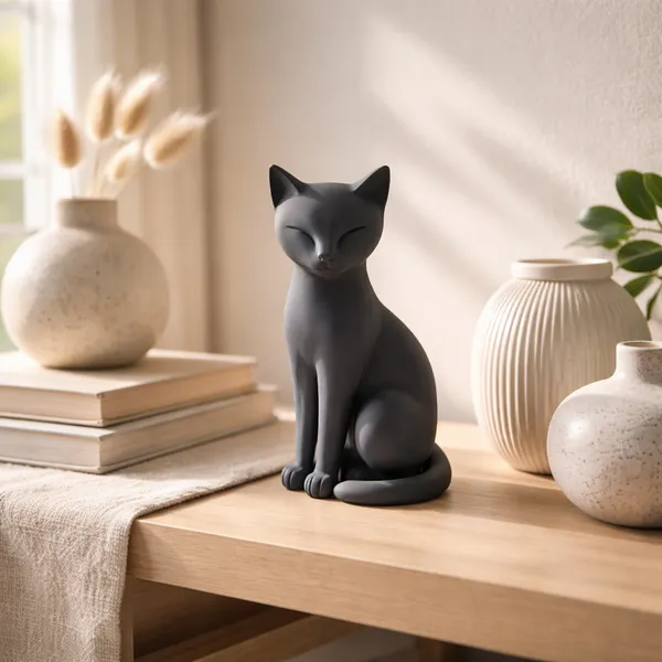 Minimalist_Cat_Figurine_Modern_Desk_Home_Decor_Accent_Black