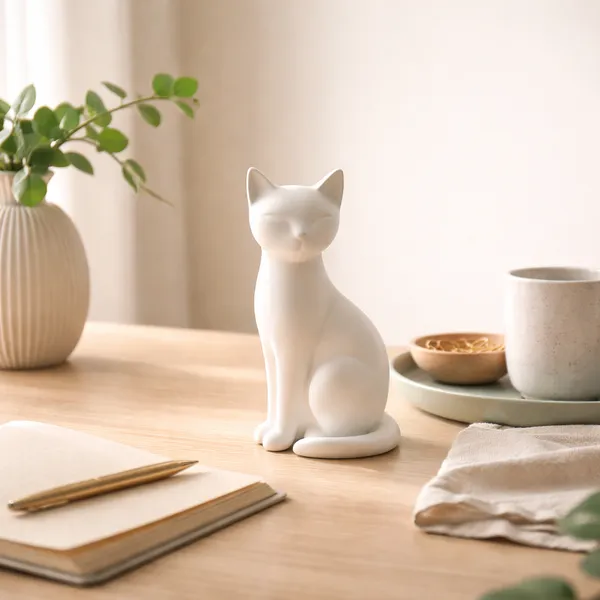 Minimalist_Cat_Figurine_Modern_Desk_Home_Decor_Accent_White