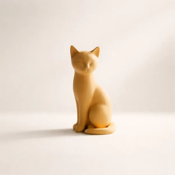 Minimalist_Cat_Figurine_Modern_Desk_Home_Decor_Accent_Orange