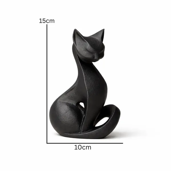 Modern_Cat_Figurine_Minimalist_Cat_Statue_Home_Decor_Black