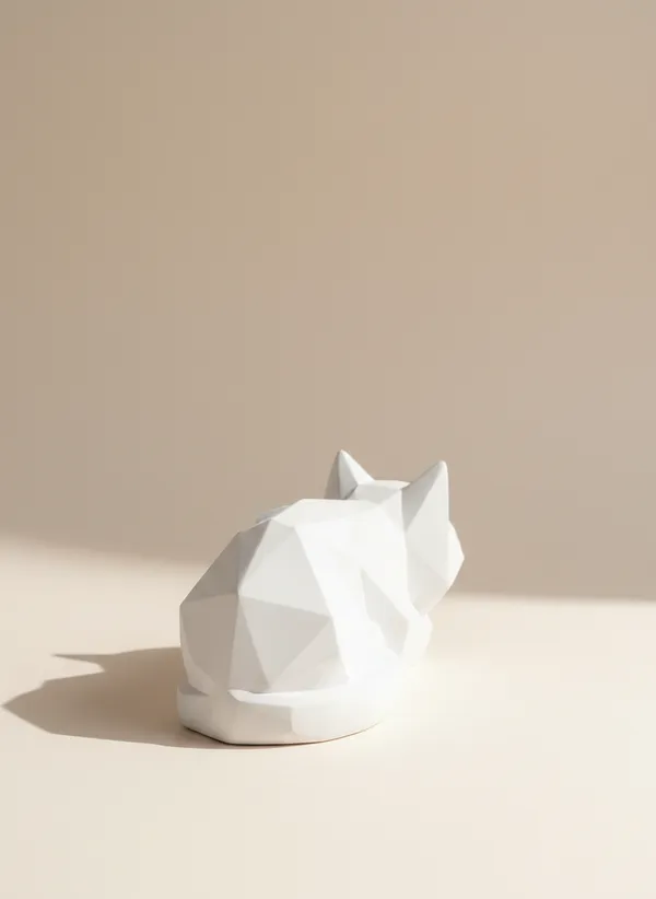 Geometric_Feline_Muse_Modern_Low_Poly_Cat_Sculpture_White