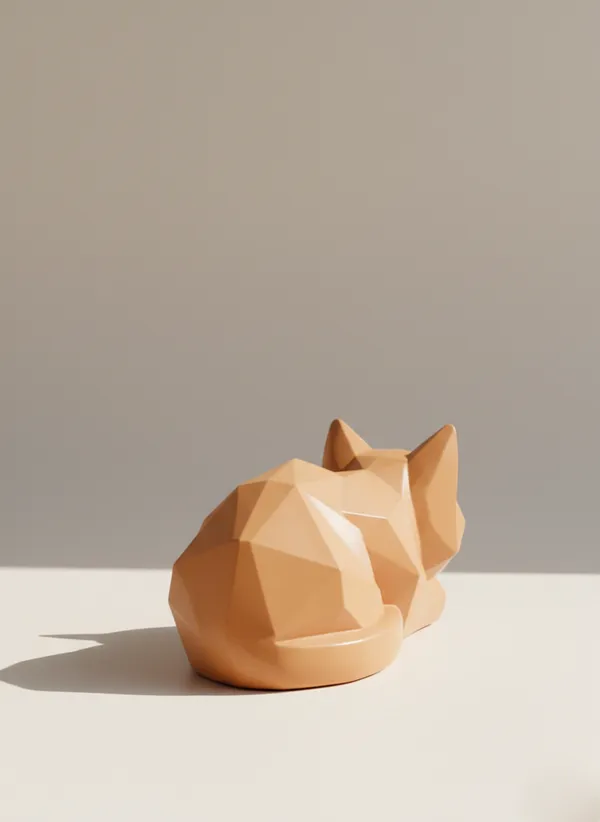 Geometric_Feline_Muse_Modern_Low_Poly_Cat_Sculpture_Orange