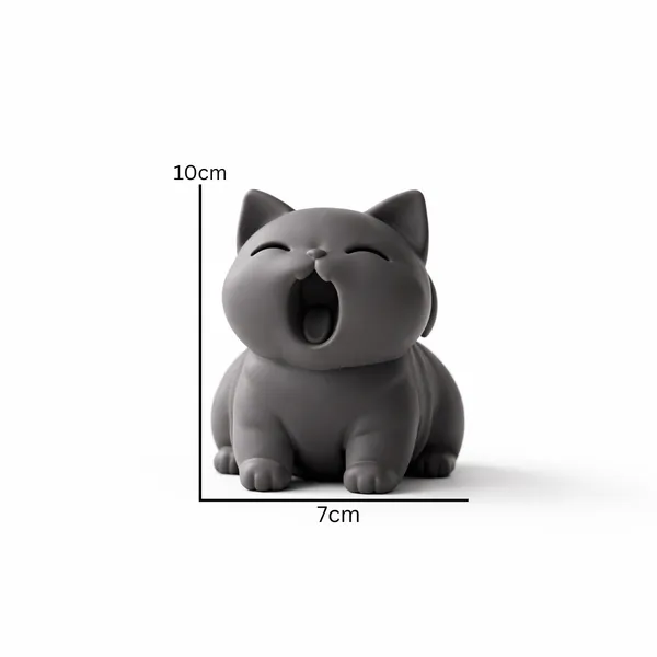 Minimalist_Yawning_Cat_Figurine_Black