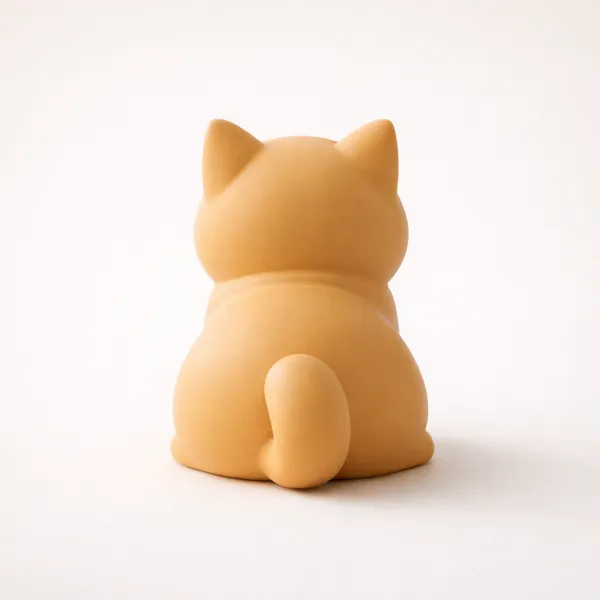 Minimalist_Yawning_Cat_Figurine_Orange
