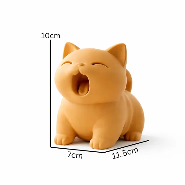 Minimalist_Yawning_Cat_Figurine_Orange