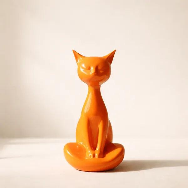 Zen_Meditating_Cat_Minimalist_Yoga_Feline_Decor_Orange