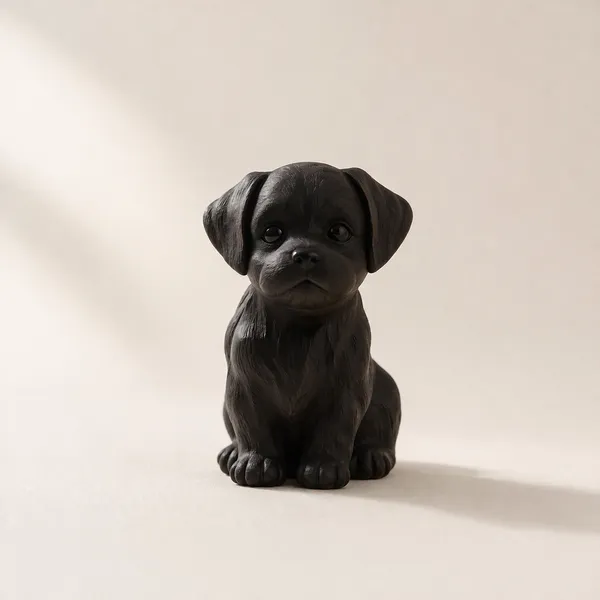 Cute_Puppy_Figurine_Modern_Decorative_Dog_Sculpture_For_Home_Office_Black