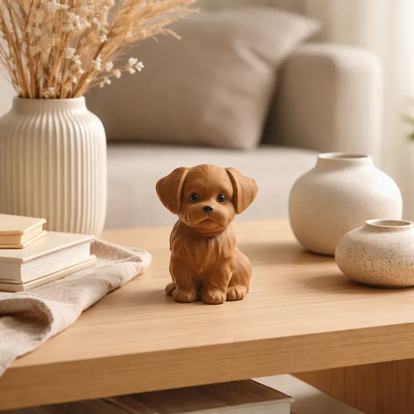 Cute_Puppy_Figurine_Modern_Decorative_Dog_Sculpture_For_Home_Office_Brown