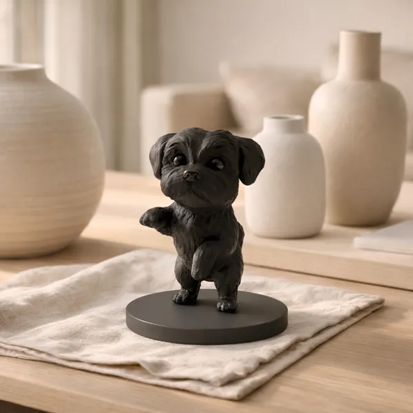 Cute_Puppy_Decorative_Figurine_Modern_Tabletop_Home_D_Cor_Black