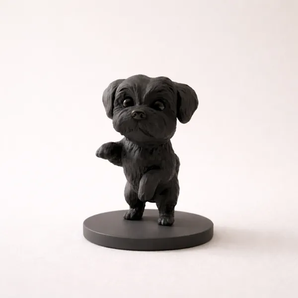 Cute_Puppy_Decorative_Figurine_Modern_Tabletop_Home_D_Cor_Black