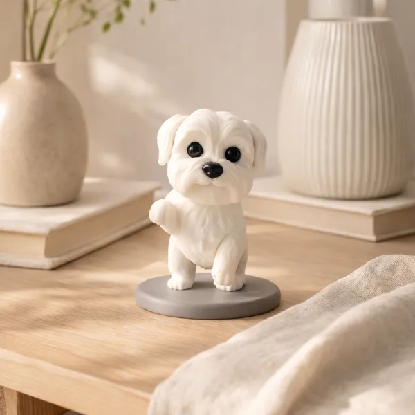 Cute_Puppy_Decorative_Figurine_Modern_Tabletop_Home_D_Cor_White