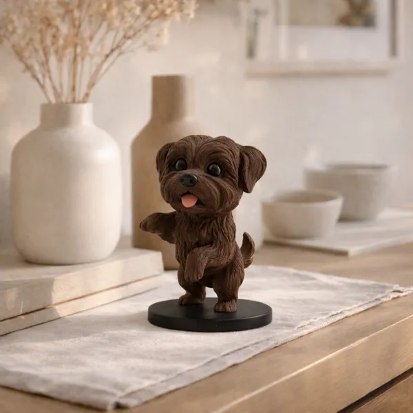Cute_Puppy_Decorative_Figurine_Modern_Tabletop_Home_D_Cor_Brown