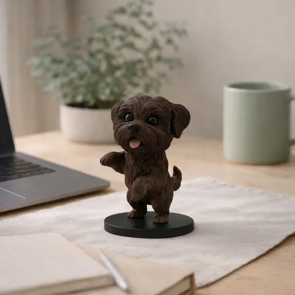 Cute_Puppy_Decorative_Figurine_Modern_Tabletop_Home_D_Cor_Brown