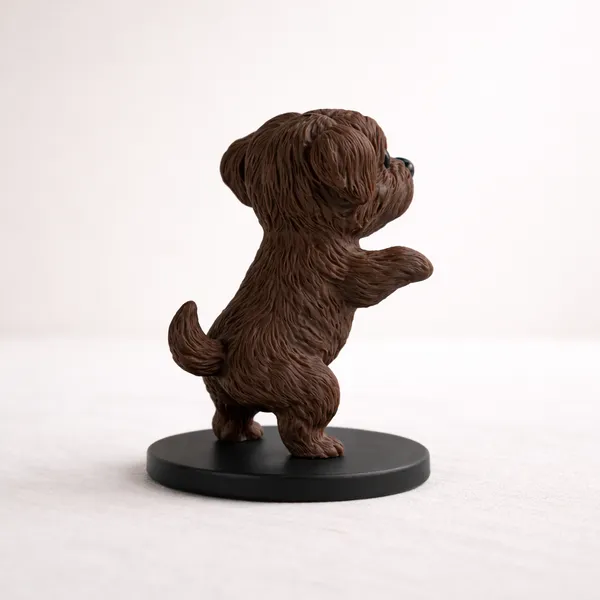 Cute_Puppy_Decorative_Figurine_Modern_Tabletop_Home_D_Cor_Brown