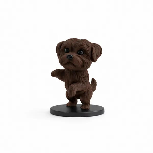 Cute_Puppy_Decorative_Figurine_Modern_Tabletop_Home_D_Cor_Brown