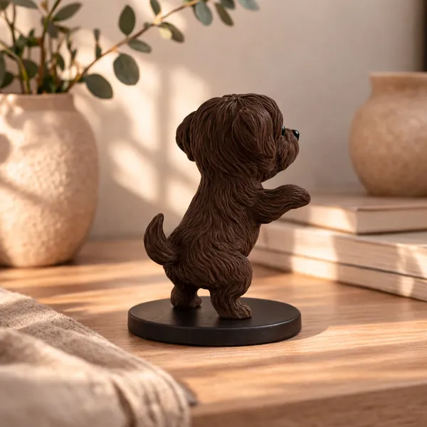 Cute_Puppy_Decorative_Figurine_Modern_Tabletop_Home_D_Cor_Brown