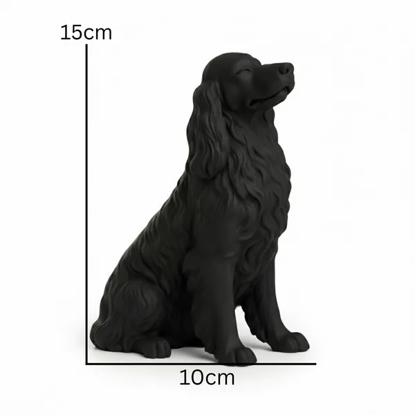 Elegant_Spaniel_Dog_Figurine_Black
