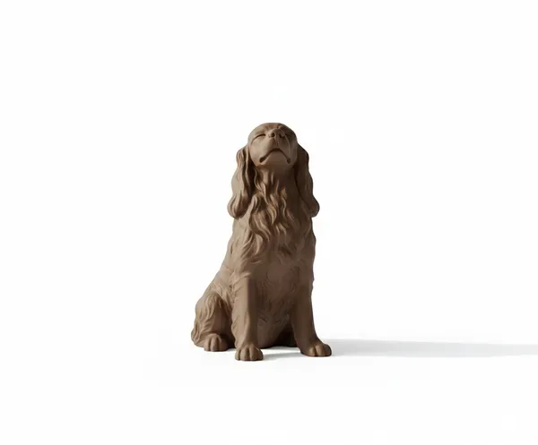 Elegant_Spaniel_Dog_Figurine_Brown