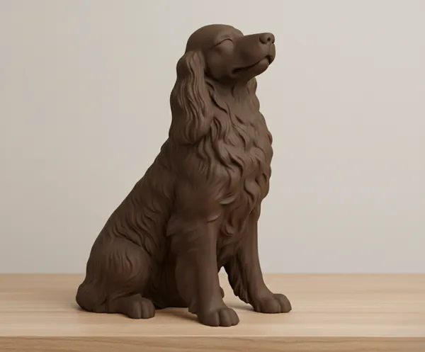 Elegant_Spaniel_Dog_Figurine_Brown