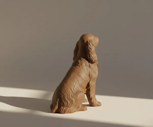 Elegant_Spaniel_Dog_Figurine_Brown