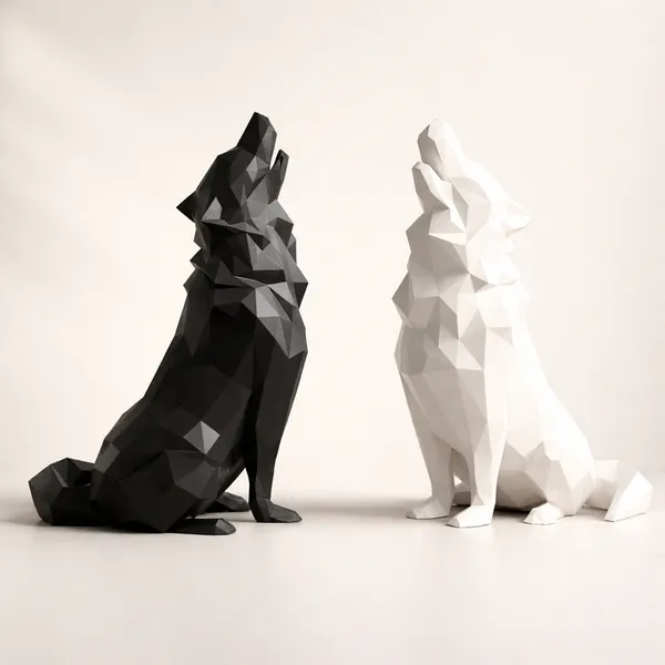 Geometric_Wolf_Sculpture_Set_Modern_Abstract_Animal_Decor_For_Home_Office_Default_Title