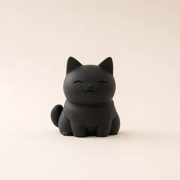 Minimalist_Smiling_Cat_Figurine_Modern_Home_Decor_Accent_Black