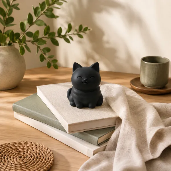 Minimalist_Smiling_Cat_Figurine_Modern_Home_Decor_Accent_Black
