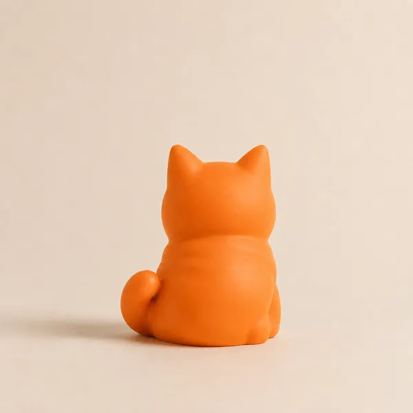 Minimalist_Smiling_Cat_Figurine_Modern_Home_Decor_Accent_Orange