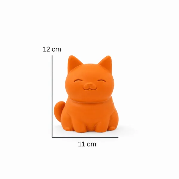 Minimalist_Smiling_Cat_Figurine_Modern_Home_Decor_Accent_Orange