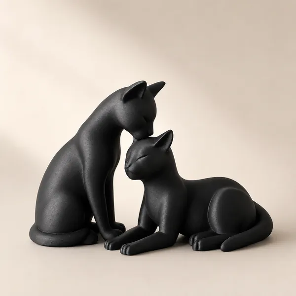 Cat_Couple_Decorative_Figurine_Black