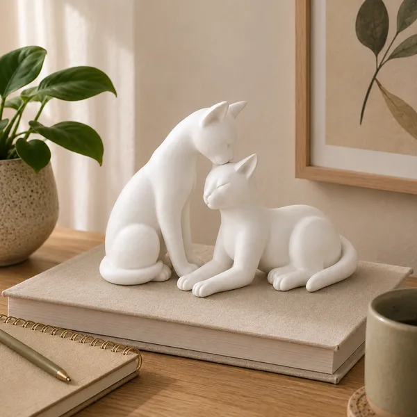 Cat_Couple_Decorative_Figurine_White