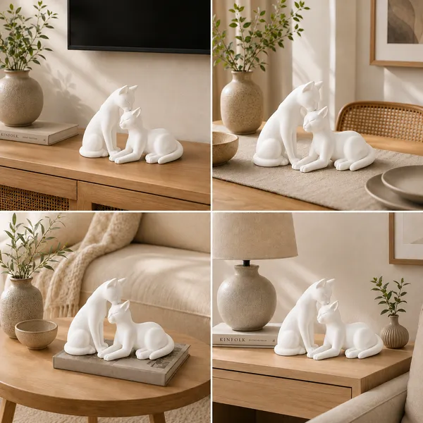 Cat_Couple_Decorative_Figurine_White