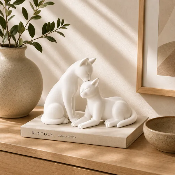 Cat_Couple_Decorative_Figurine_White