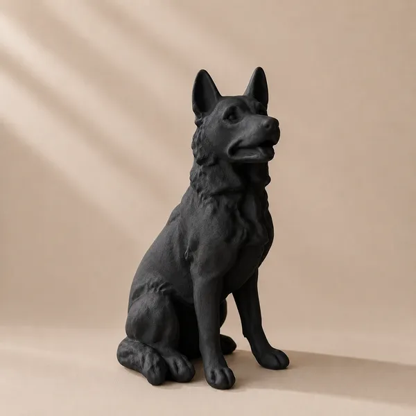 Noble_Shepherd_Decorative_Figurine_Black