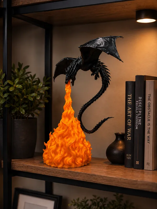 Dragon_Flame_Decorative_Figurine_Black