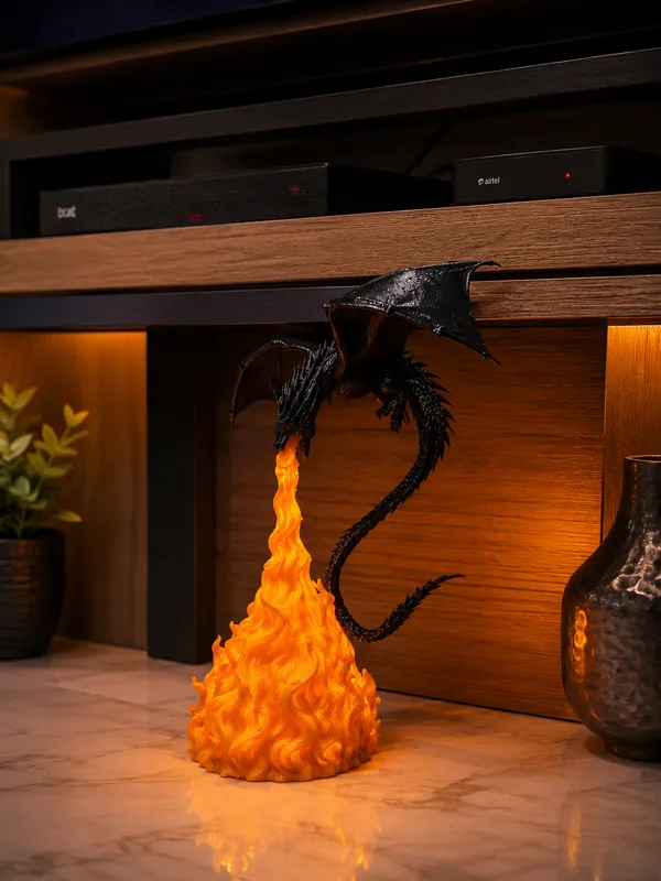Dragon_Flame_Decorative_Figurine_Black