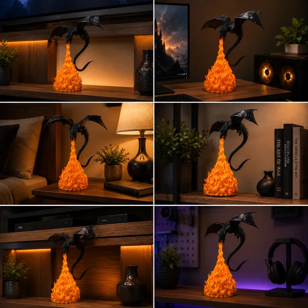 Dragon_Flame_Decorative_Figurine_Black