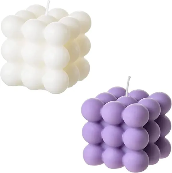 White_And_Violet_Soy_Wax_Scented_Candles_For_Home_Decor