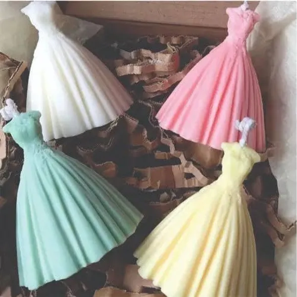 SKP_DECOR_Bridal_Gown_Candle_|_Elegant_Wedding_Dress_Shaped_Decorative_Candle_|_Aesthetic_Bridal_Candle_for_Wedding_Décor,_Bridal_Shower,_Engagement,_Gifting_&_Home_Décor_set_of_2_pcs_(_Assorted_color)