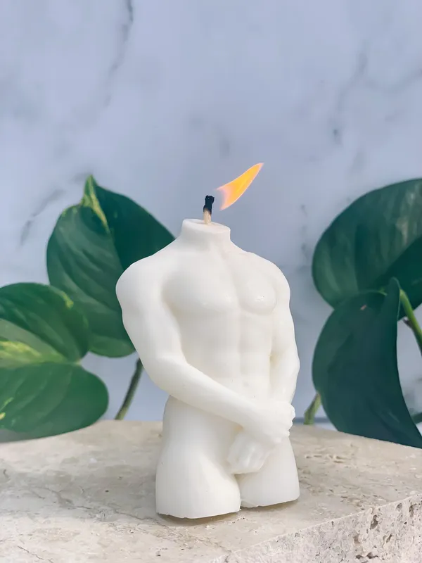SKP_DECOR_White_Sculptural_Male_Torso_Candle_set_of_2_pcs