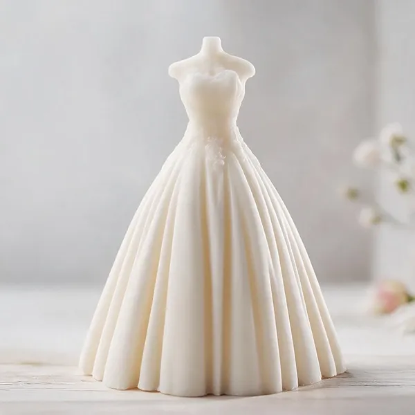 SKP_DECOR_Bridal_Gown_Candle_|_Elegant_Wedding_Dress_Shaped_Decorative_Candle_|_Aesthetic_Bridal_Candle_for_Wedding_Décor,_Bridal_Shower,_Engagement,_Gifting_&_Home_Décor_set_of_2_pcs_(_Assorted_color)