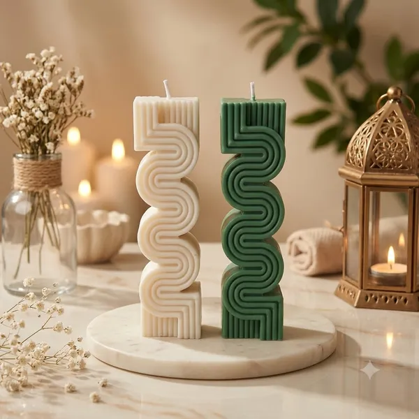 White_And_Green_Soy_Wax_Scented_Candles_For_Home_Decor