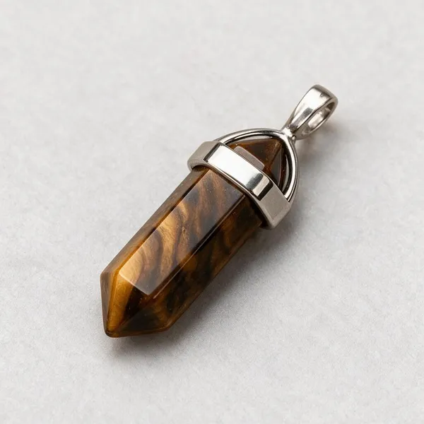 Tiger'S_Eye_Natural_Stone_Double_Point_Pendant