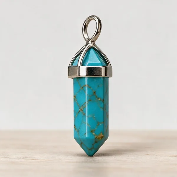 Turquoise_Natural_Stone_Double_Point_Pendant