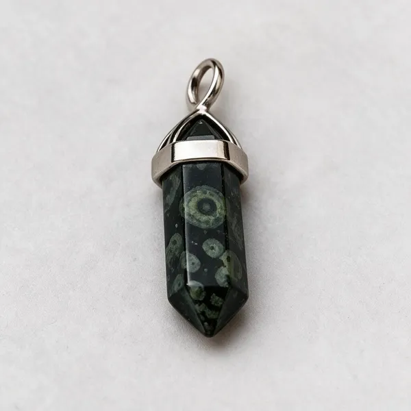 Kambaba_Jasper_Double_Point_Crystal_Pendant